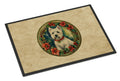 Westie Christmas Flowers Indoor-Outdoor Doormat