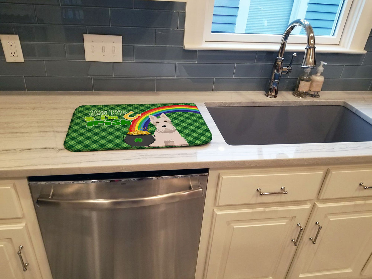 Scottish Terrier St. Patrick's Day Dish Drying Mat