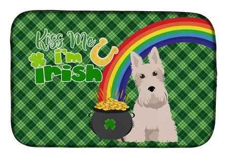 Scottish Terrier St. Patrick's Day Dish Drying Mat