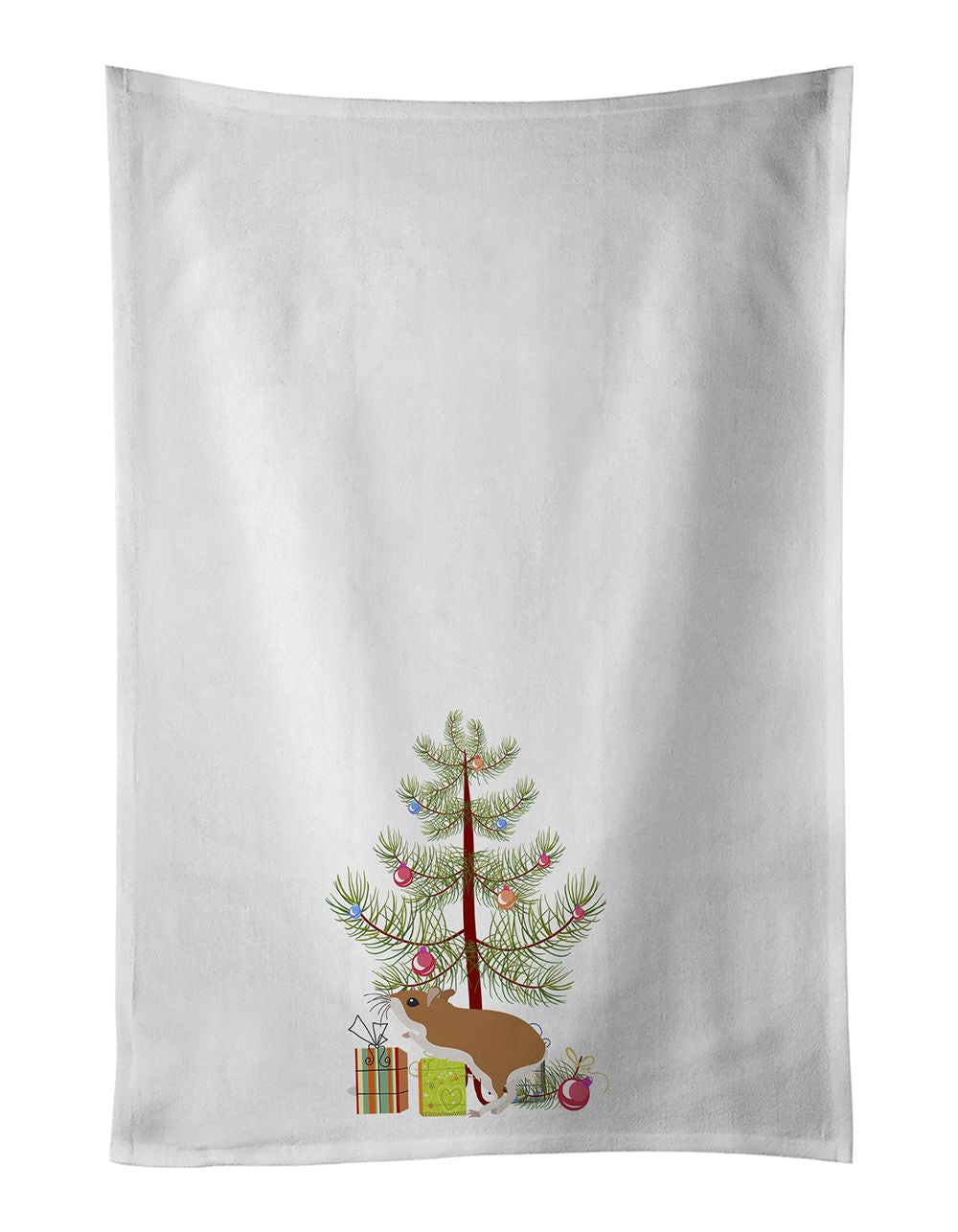 White Legged Hamster Christmas Kitchen Towels