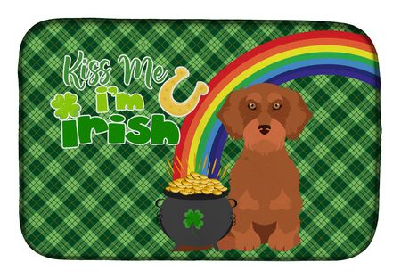 Dachshund St. Patrick's Day Dish-Drying Mat
