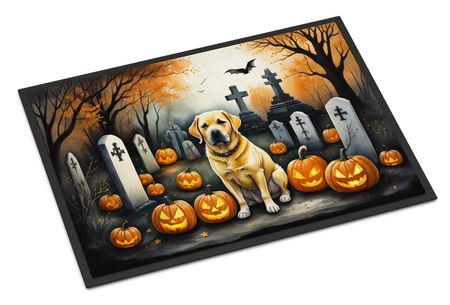 Yellow Labrador Spooky Halloween Doormat