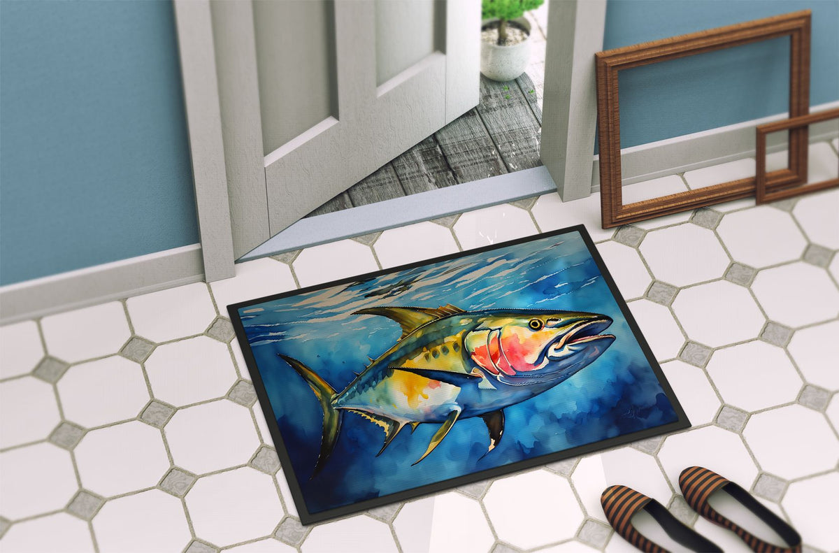Yellowfin Tuna Artwork Indoor-Outdoor Doormat