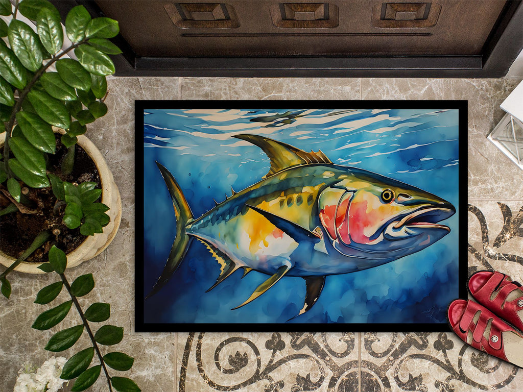 Yellowfin Tuna Artwork Indoor-Outdoor Doormat