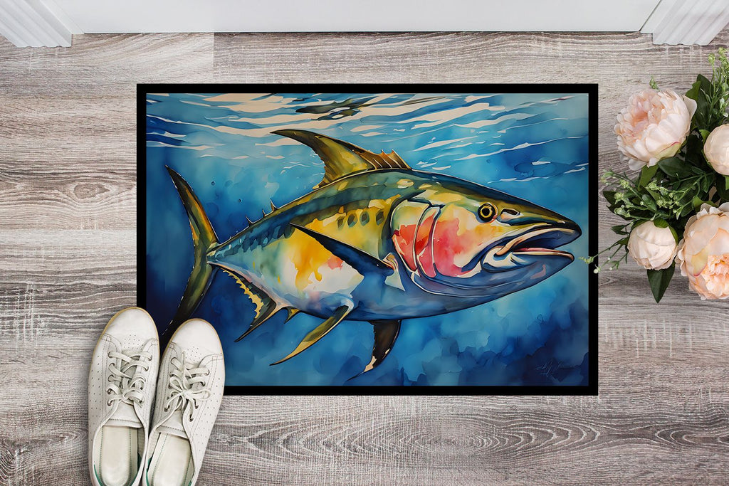 Yellowfin Tuna Artwork Indoor-Outdoor Doormat