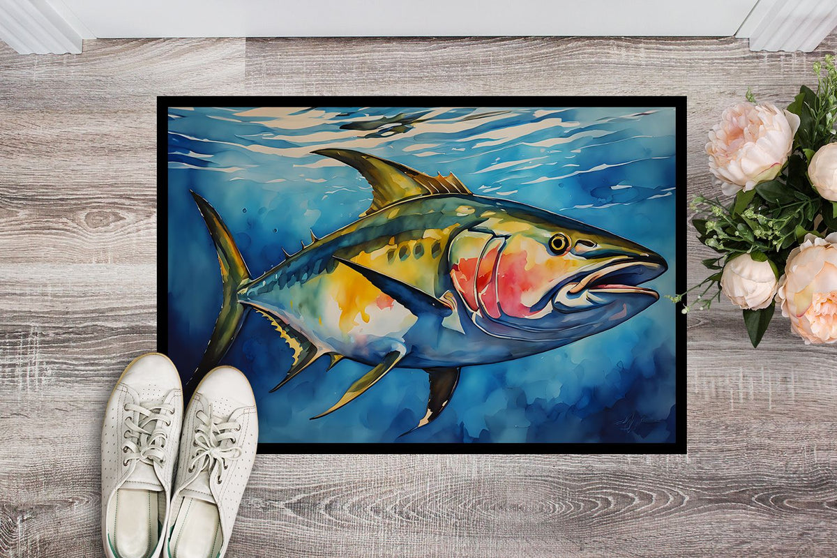 Yellowfin Tuna Artwork Indoor-Outdoor Doormat