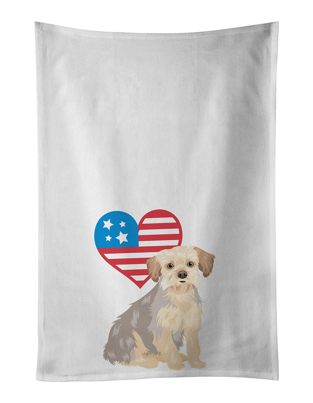 Yorkshire Terrier Patriotic USA Kitchen Towel Set