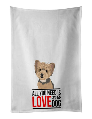 White Cotton Kitchen Towel Set -, Absorbent and everyday