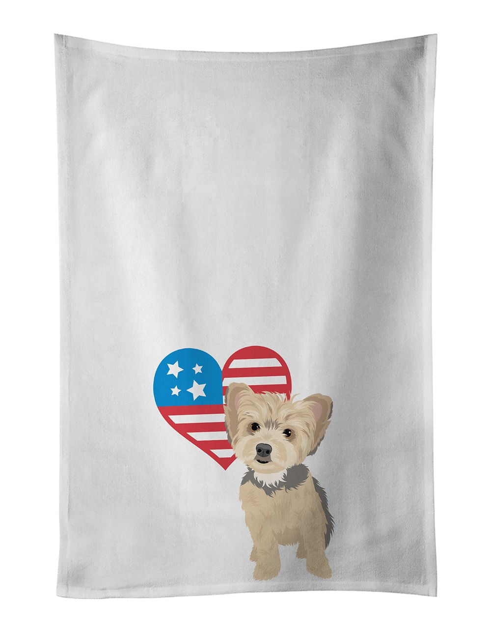 Yorkshire Terrier Patriotic USA Kitchen Towels