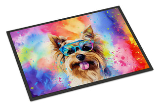 Yorkshire Terrier Hippie Dawg Artwork Doormat