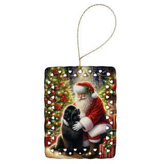 Newfoundland and Santa Claus Keepsake Ornament