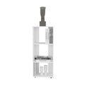 3-Shelf White Bookcase for Living Room or Office - Open Back Design
