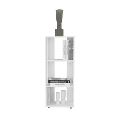 3-Shelf White Bookcase for Living Room or Office - Open Back Design