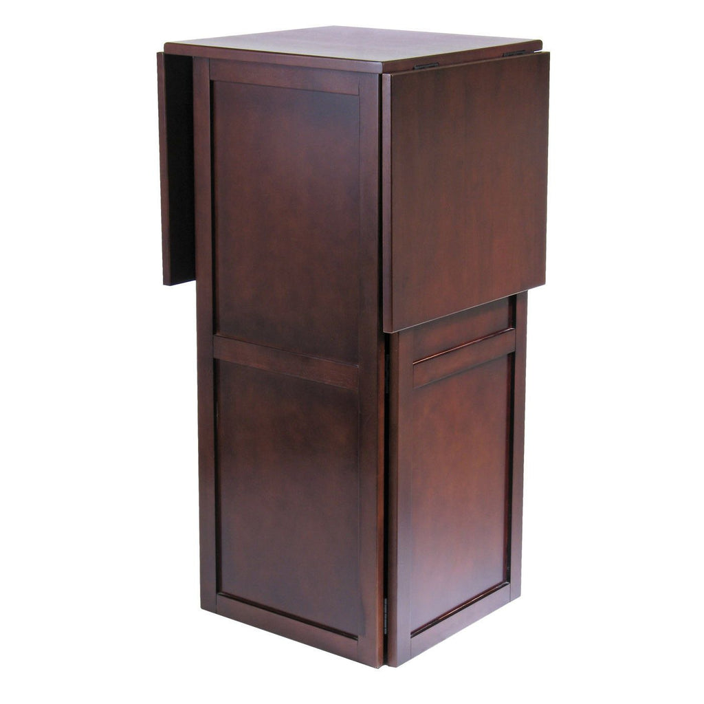Newport Wine Bar Walnut with Expandable Countertop