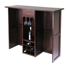Newport Wine Bar Walnut with Expandable Countertop