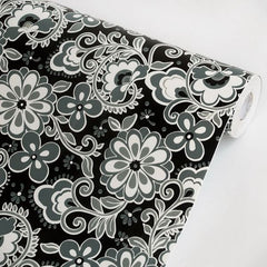Night Flowers Self-Adhesive Vinyl Wallpaper – Peel and Stick, Removable, Pre-pasted