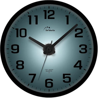 12- Night Light Wall Clock with Silent Glow for Bedroom