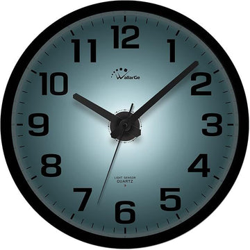 12- Night Light Wall Clock with Silent Glow for Bedroom