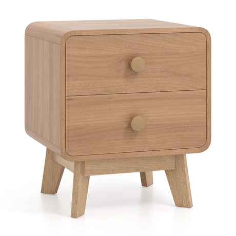 Mid-Century Two-Drawer Nightstand