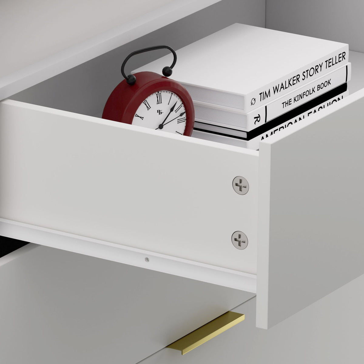 Modern Nightstand with Hidden Charging and RGB Lighting