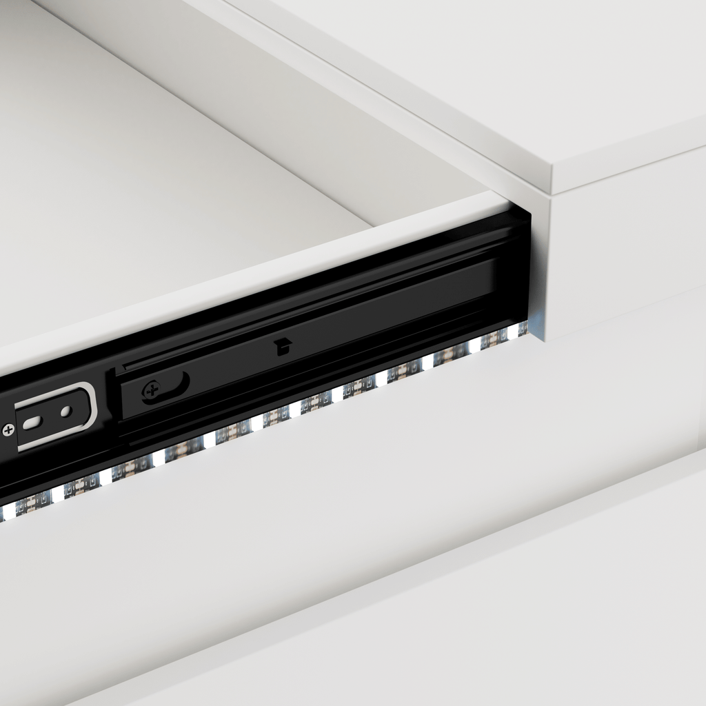 Modern Nightstand with Hidden Charging and RGB Lighting