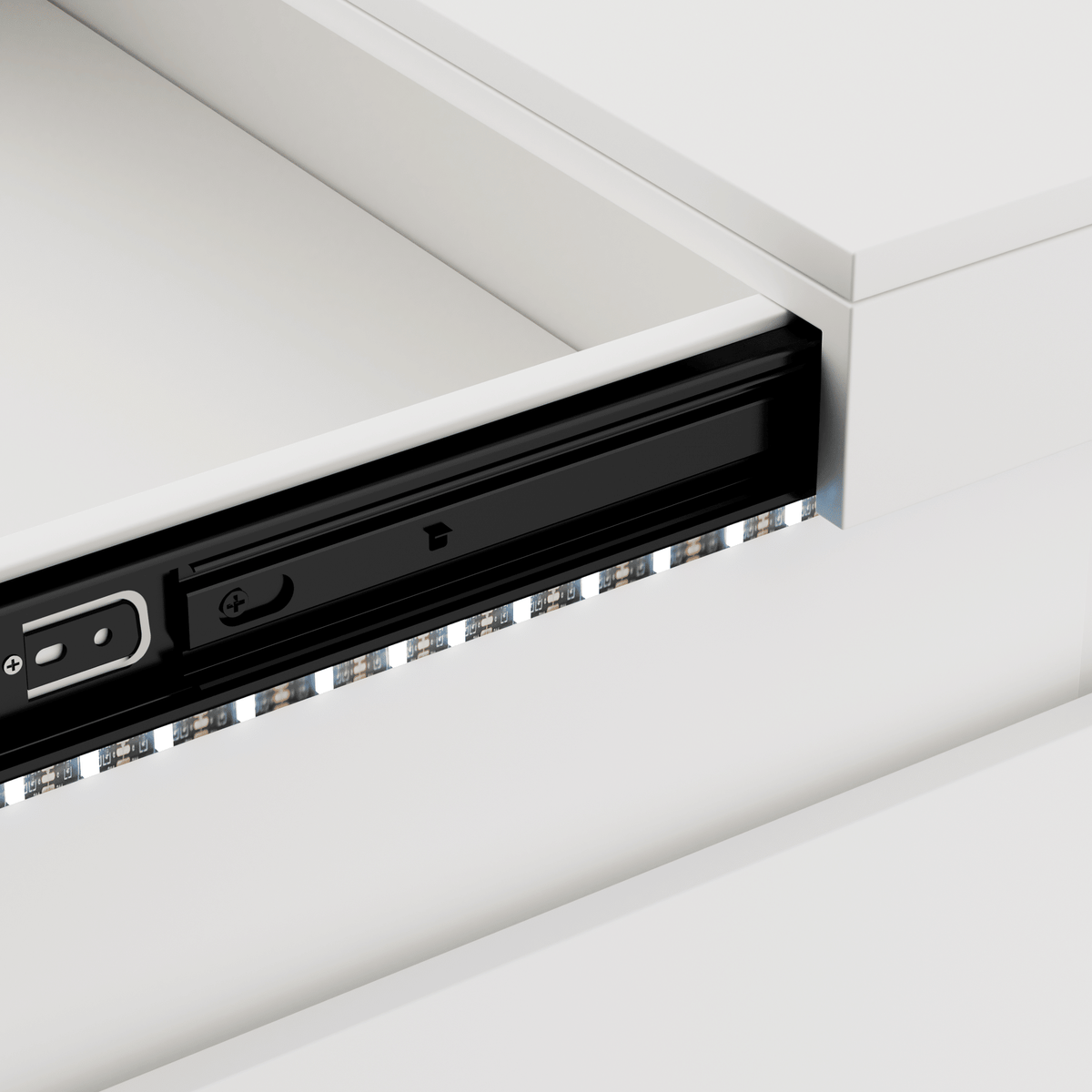Modern Nightstand with Hidden Charging and RGB Lighting