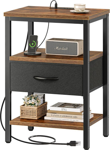 Flexible Bedside Storage with Built-In Charging
