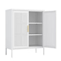 NO LOCK, Metal Storage Cabinet with 2 Doors and 2 Adjustable Shelves, Steel Storage Cabinet, Metal F