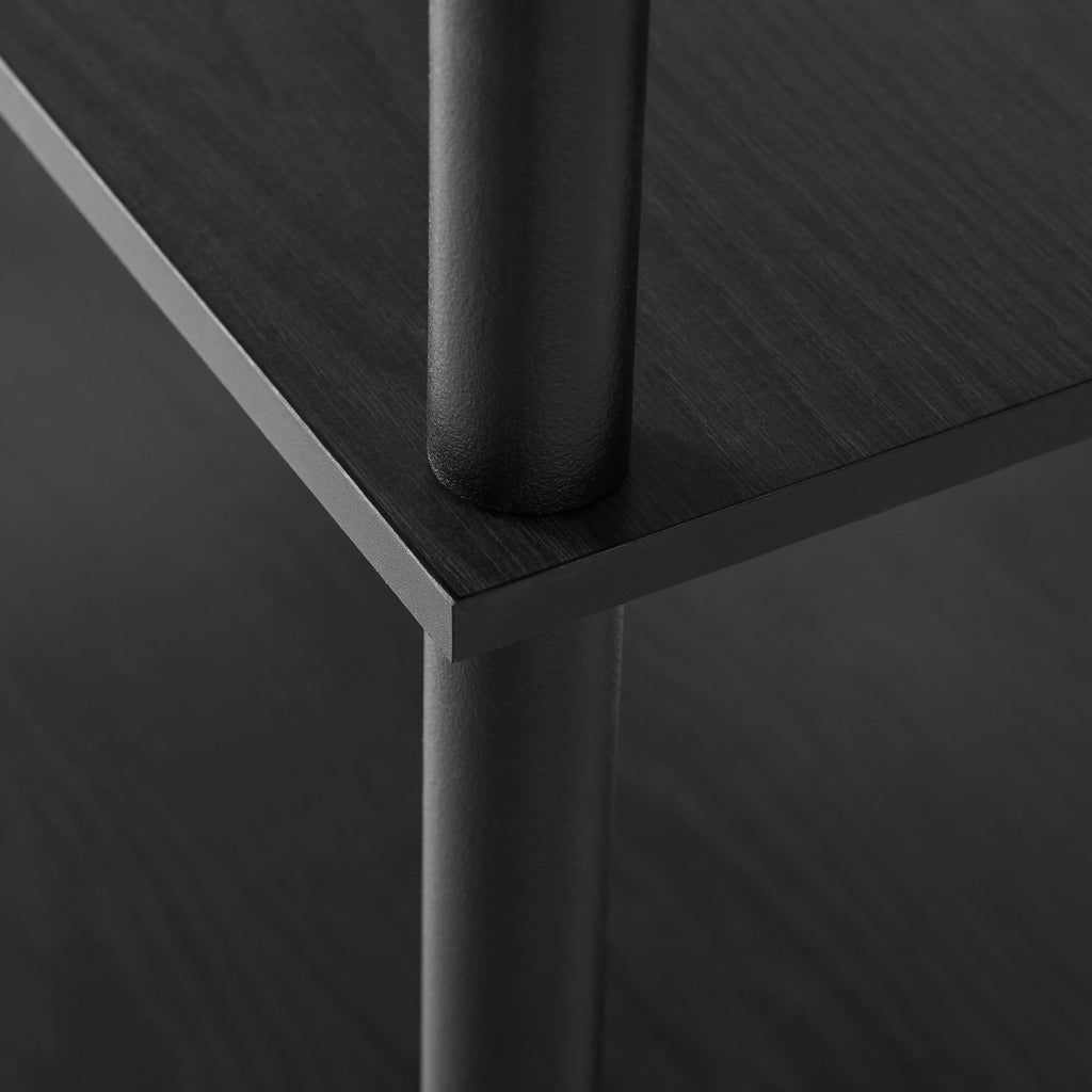 No-Tools 4-Shelf Bookcase with Sleek Design and Versatile Storage