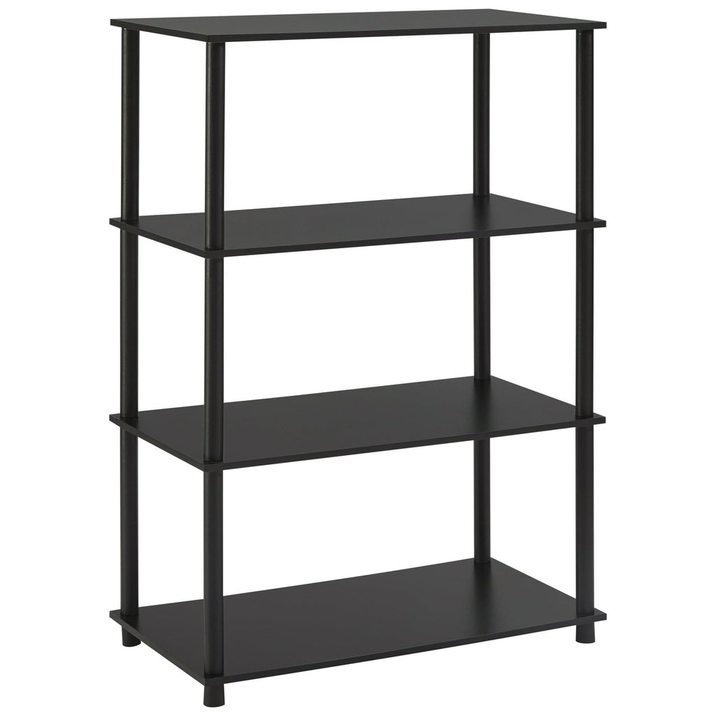 No-Tools 4-Shelf Bookcase with Sleek Design and Versatile Storage