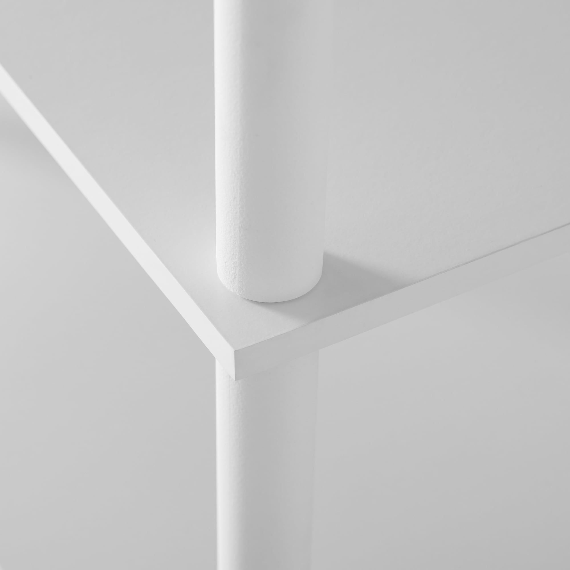 Tool-Free 4-Shelf Bookcase in White – Sleek Open Design