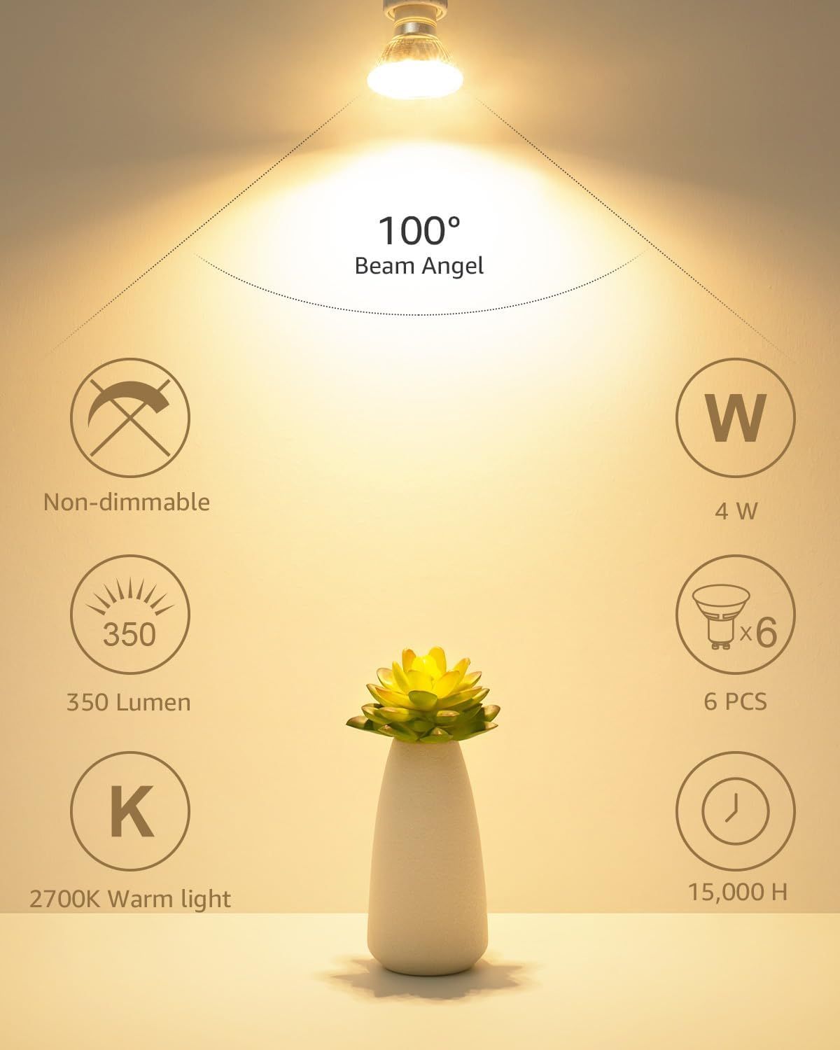 Soft Warm GU10 LED Flood Bulbs
