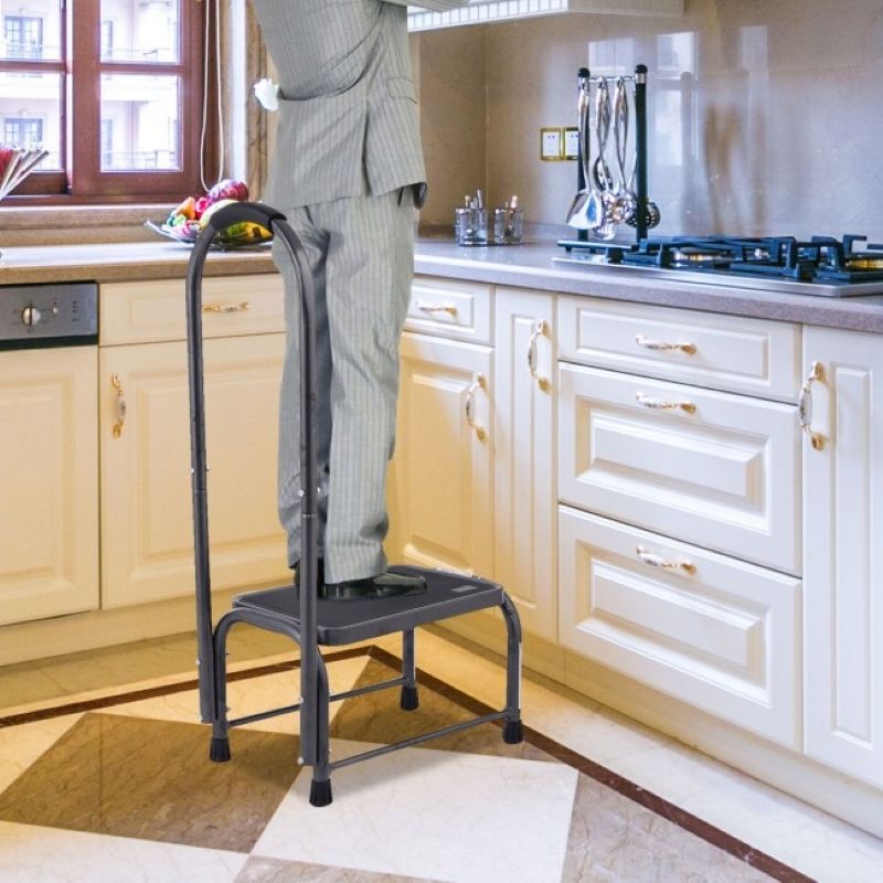 Non-Slip Step Stool with Supportive Handrail
