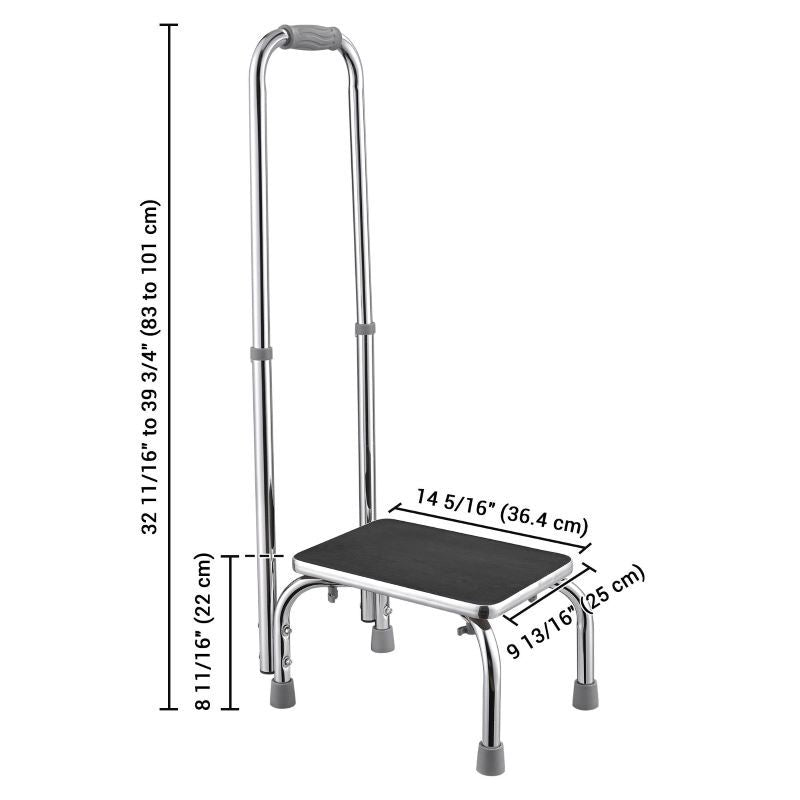 Non-Slip Step Stool with Supportive Handrail