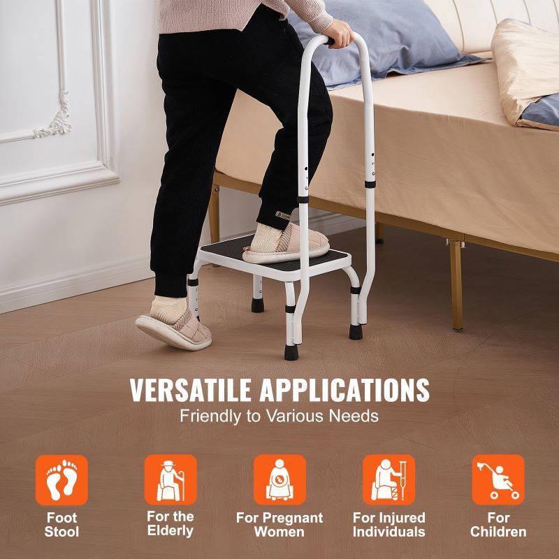 Non-Slip Step Stool with Supportive Handrail