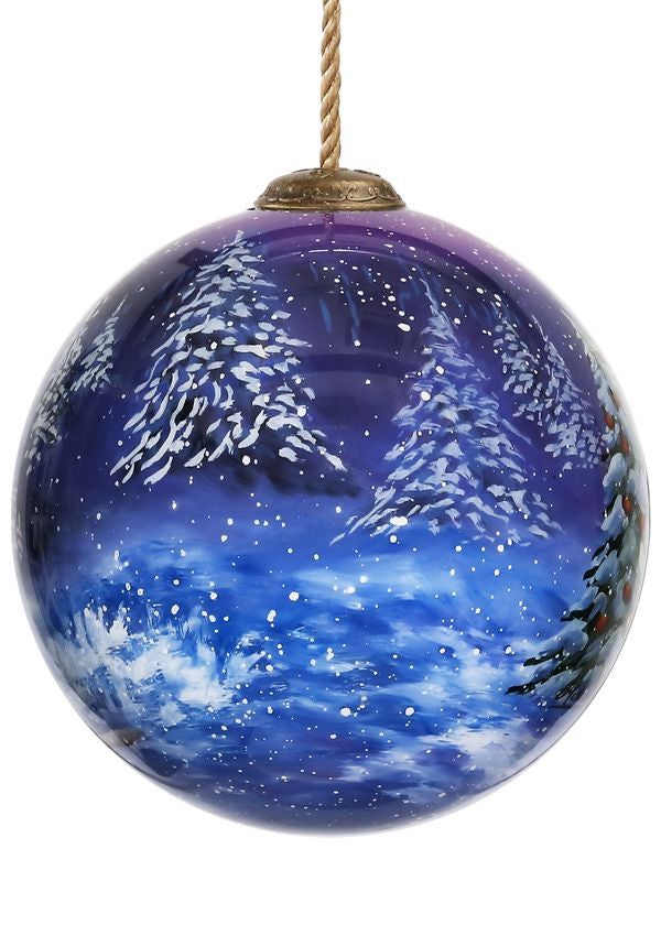 North Pole Station Santa and Train Ornament