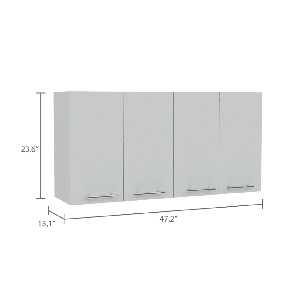 Norwalk 2-Piece Kitchen Set with Island and Wall Cabinet in White/Light Oak