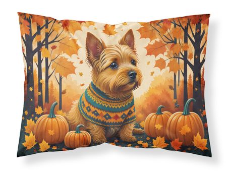 Norwich Terrier Fall Standard Pillowcase Lightweight Super Soft Easy Care Decorative