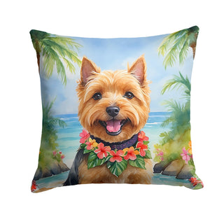 Norwich Terrier Luau Indoor-Outdoor Throw Pillow