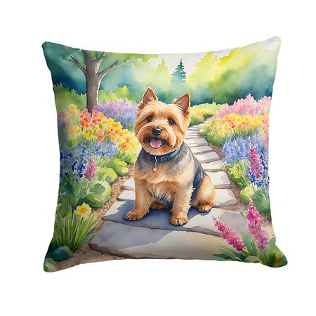 Norwich Terrier Spring Path Decorative Throw Pillow
