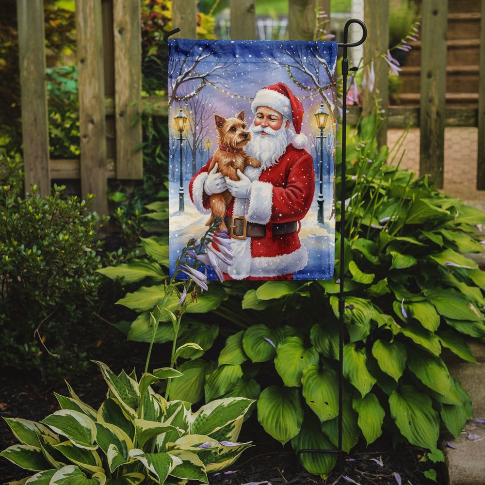 Norwich Terrier and Santa Claus Double-Sided Garden Flag