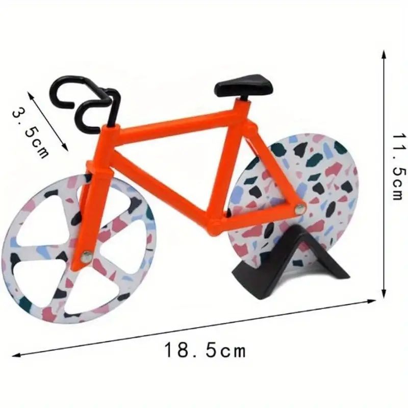 Fun Bike-Shaped Pizza Cutter with Stainless Steel Blade – Easy to Clean
