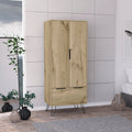 Nuvo Closet Double Door Cabinet with Drawer and Hairpin Legs