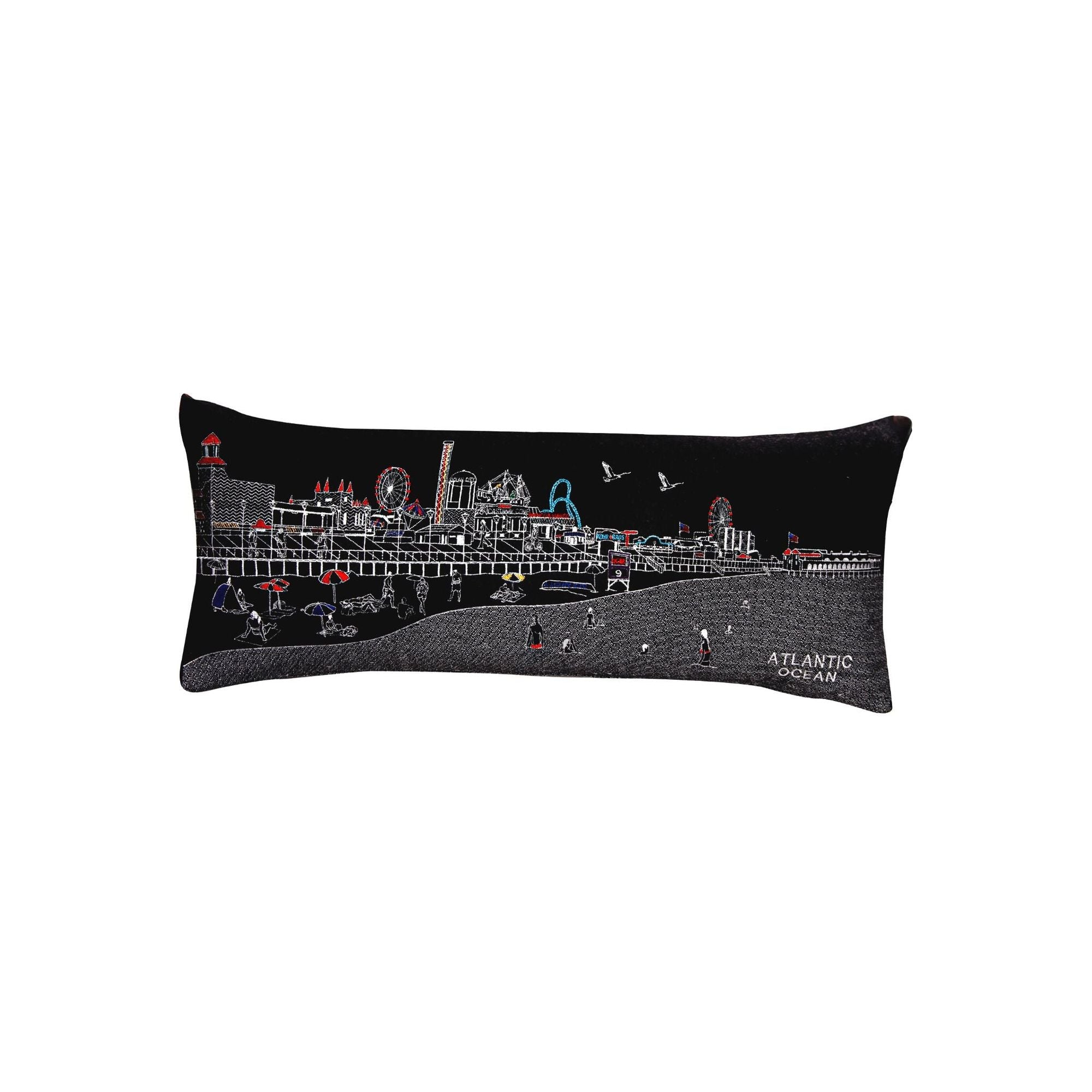 Ocean City NJ Shore Pillow in Day and Night Designs