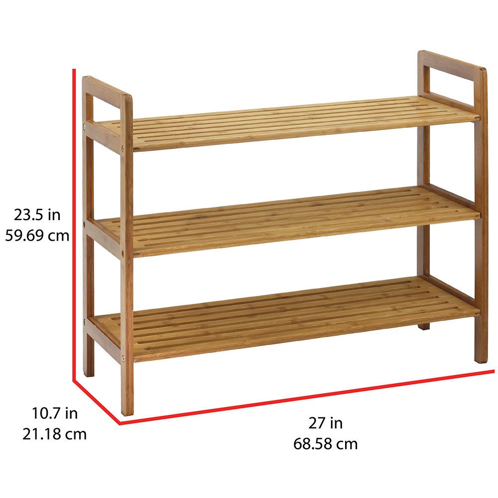 Oceanstar 3-Tier Shoe Rack – Compact Design with Open Slats