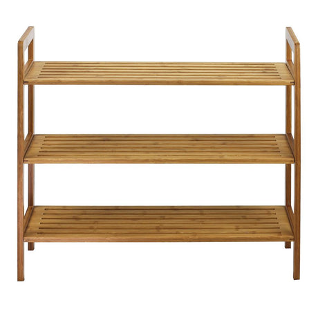 Oceanstar 3-Tier Shoe Rack – Compact Design with Open Slats
