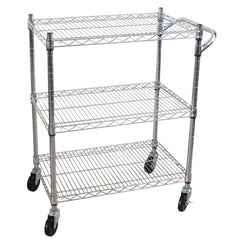 Oceanstar 3-Tier practical Utility Cart with Adjustable Shelves and Easy Mobility