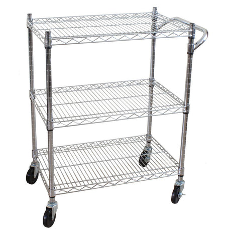 Oceanstar 3-Tier practical Utility Cart with Adjustable Shelves and Easy Mobility