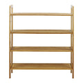 Oceanstar 4-Tier Bamboo Shoe Rack with Open Slat Design