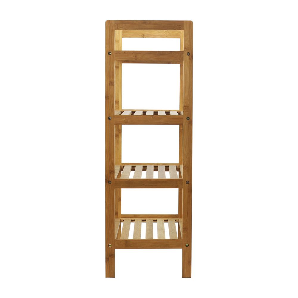 Oceanstar 4-Tier Bamboo Shoe Rack with Open Slat Design